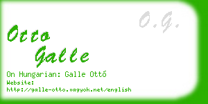 otto galle business card
